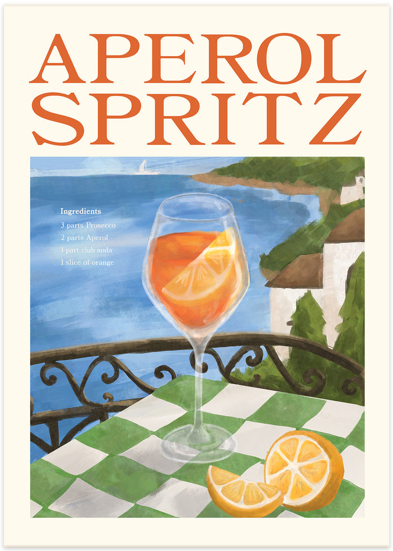 Aperol Spritz Drink Poster