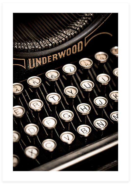 Underwood Typewriter Poster