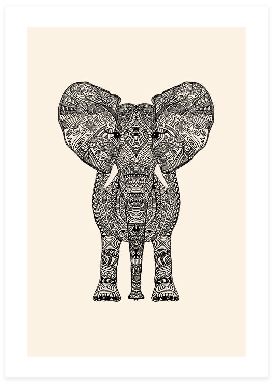 Aztec Elephant Poster