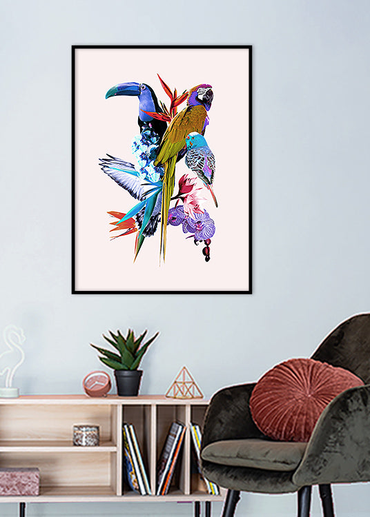 Birds in Paradise Poster