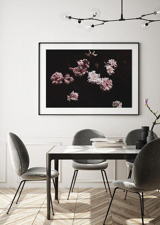 Wild Pink Roses Poster